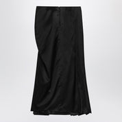 Jupe drapée noire Balenciaga en twill de cupro
