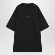 Balenciaga Faded black dry fleece Uniform Merch T-shirt