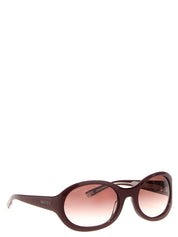 Gucci Red Ancora Sunglasses — Bordeaux Round Frame