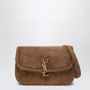Saint Laurent Borsa Solferino mediana en ante Caramel Cognac