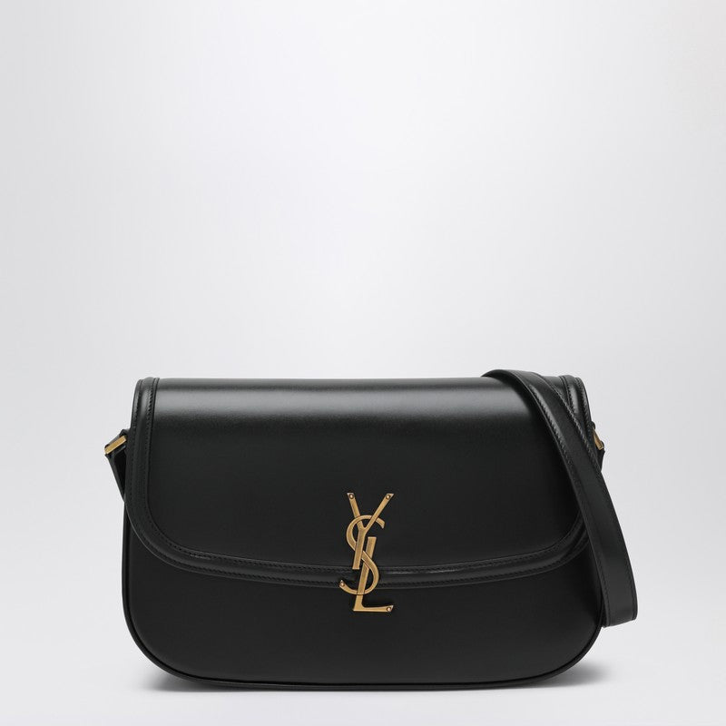 Bolso grande Solferino de Saint Laurent en piel negra