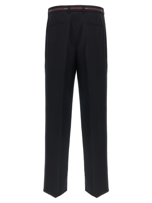 Gucci Selvedge Pants — Men's Wool Trousers, Blue