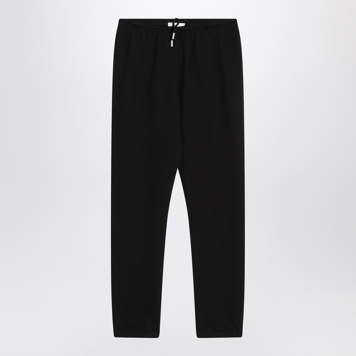 Pantalon noir en coton et cachemire The Row Teo