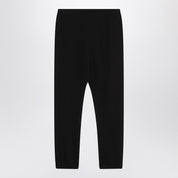 Pantalon noir en coton et cachemire The Row Teo
