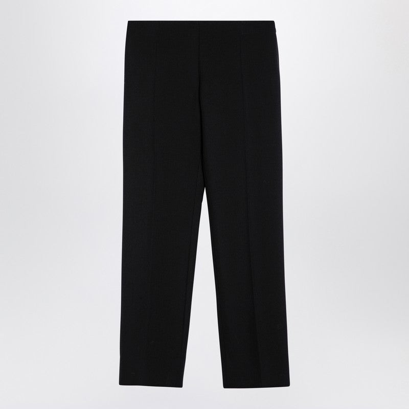The Row Black Wool Trousers — Tailored Elegance