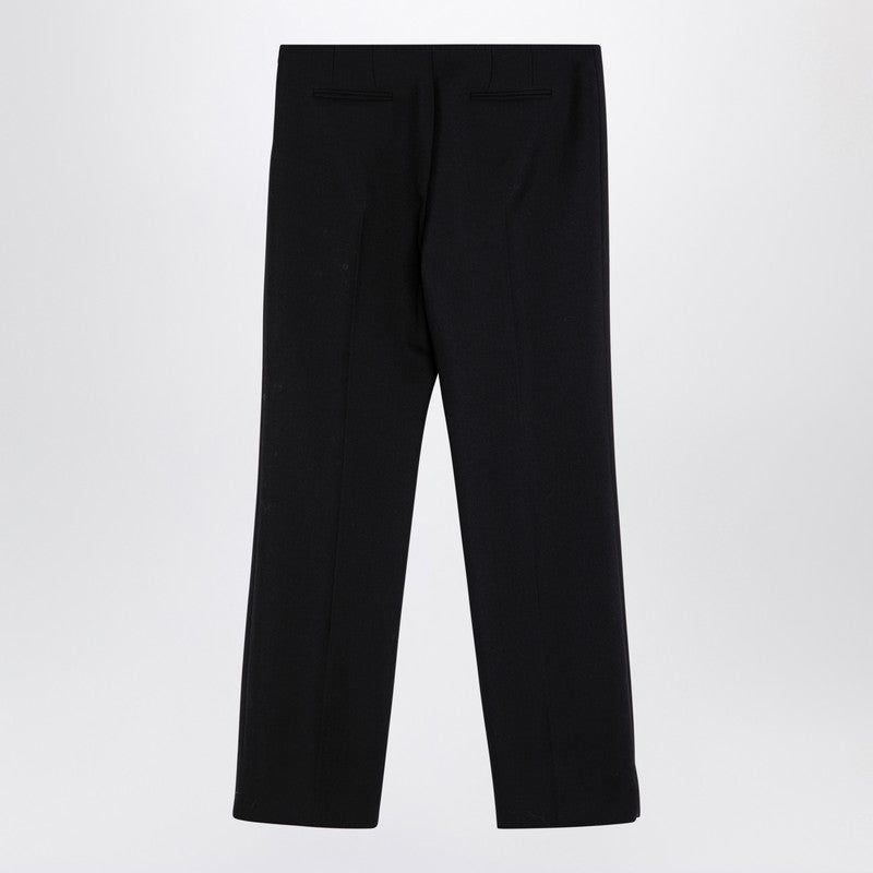 The Row Black Wool Trousers — Tailored Elegance