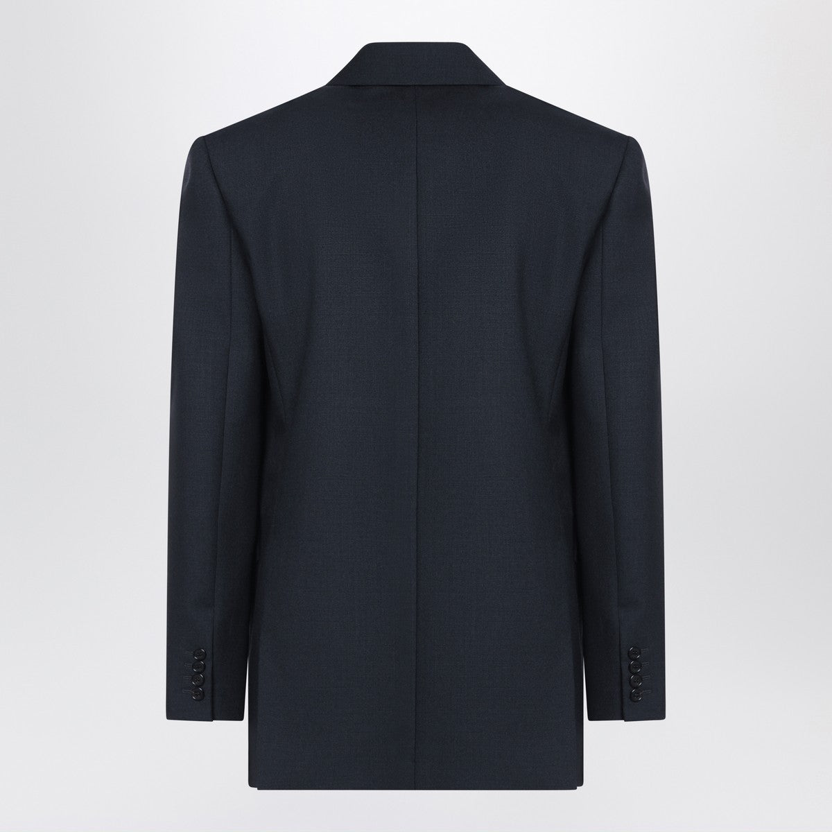 Saint Laurent Double-breasted navy blue wool jacket