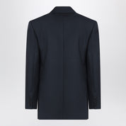 Saint Laurent Double-breasted navy blue wool jacket