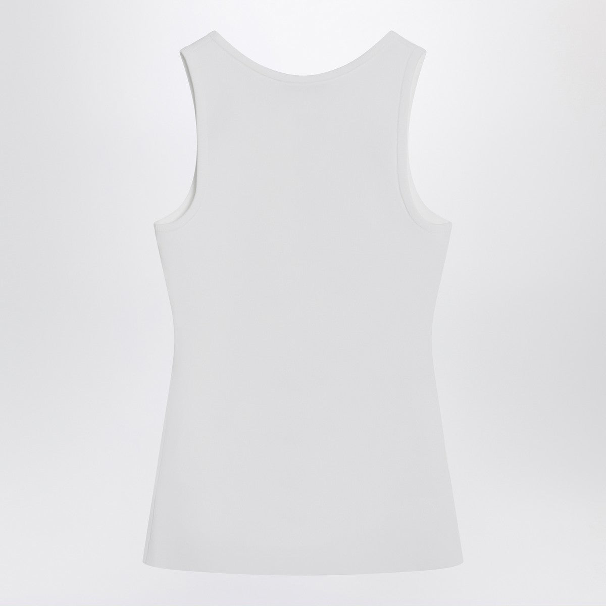 Balenciaga White Nano BB tank top in viscose knit