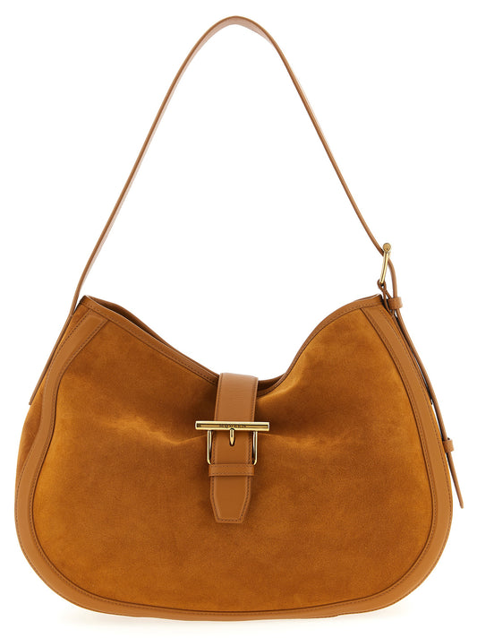 Alexander McQueen T-bar Shoulder Bag — Suede Brown, €1,250