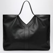 Bolso tote Saint Laurent Maxi Y de piel granulada negra