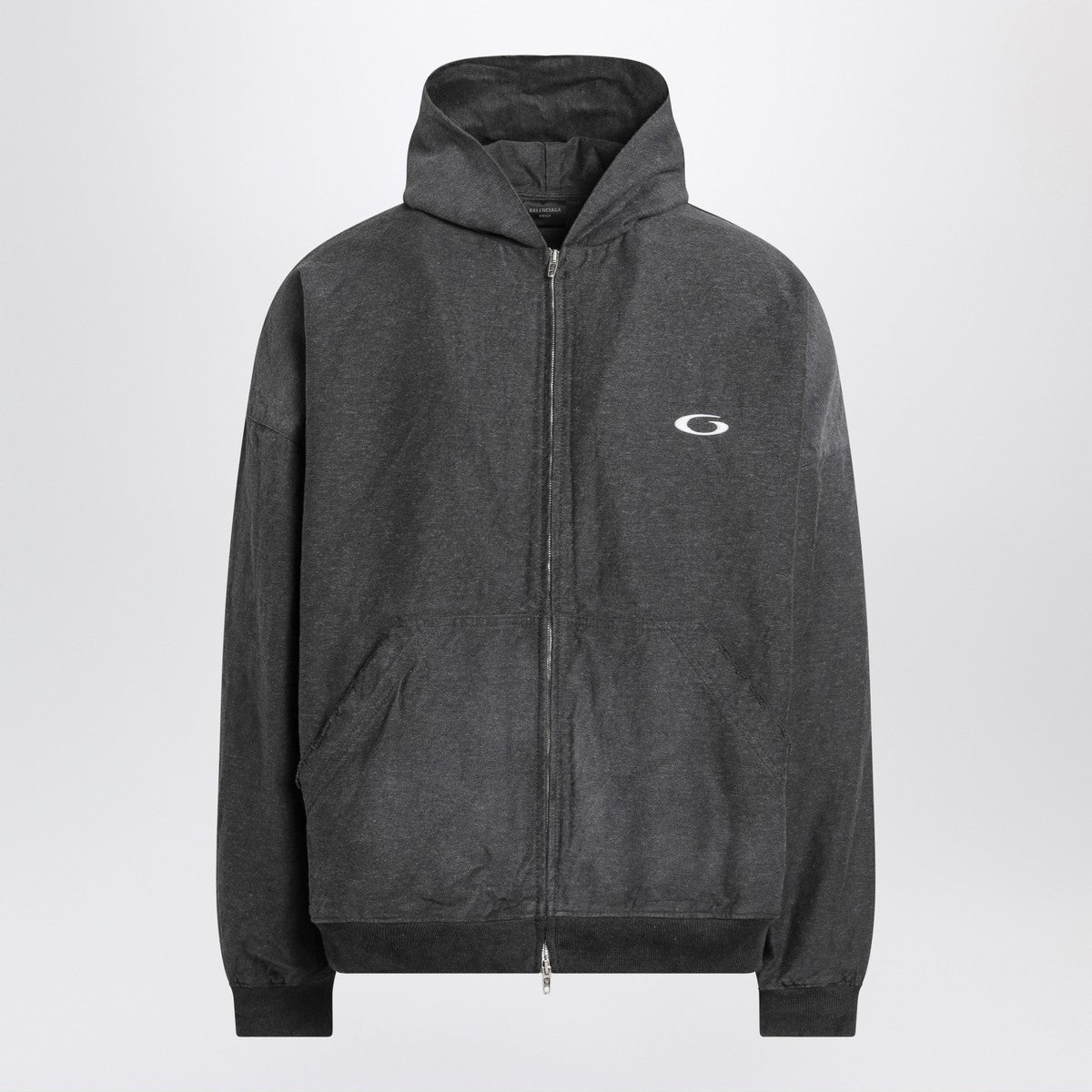 Balenciaga Trompe L'Oeil anthracite mélange cotton sweatshirt