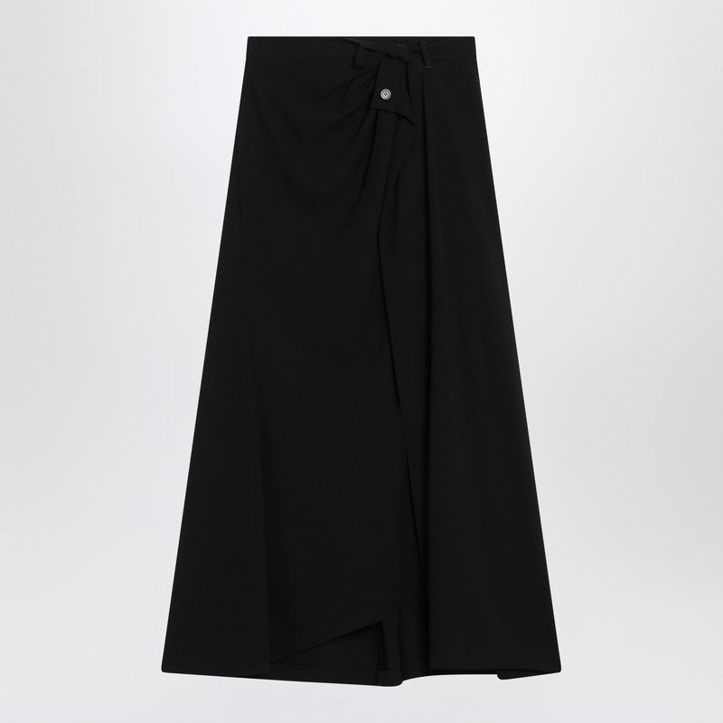 Balenciaga Draped black skirt in crêpe