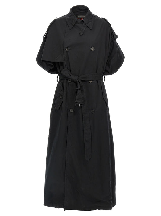 Balenciaga Stole Trench Coat — Women's Wrap Coat