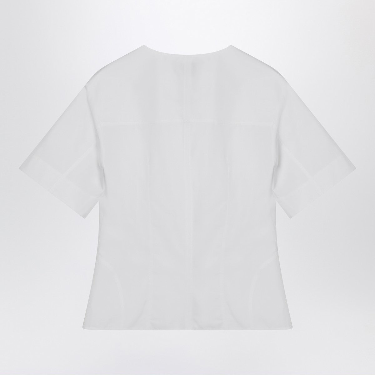 Alexander McQueen White corset shirt in poplin