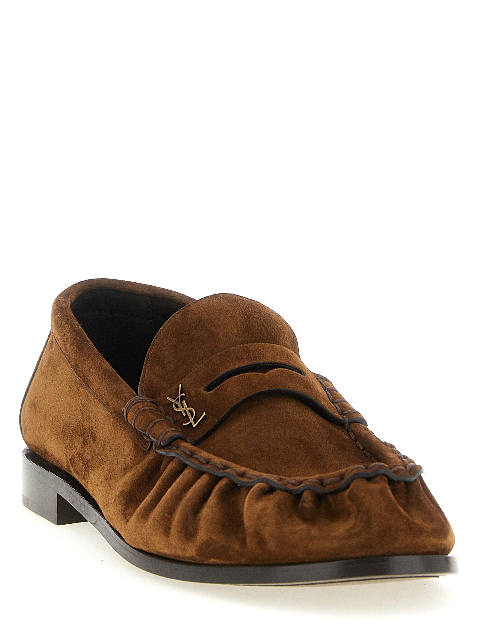 Saint Laurent Le Loafer Moccasins for Men – Brown Suede