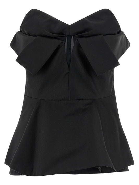 Alexander McQueen Bustier Top — Off‑Shoulder Silk