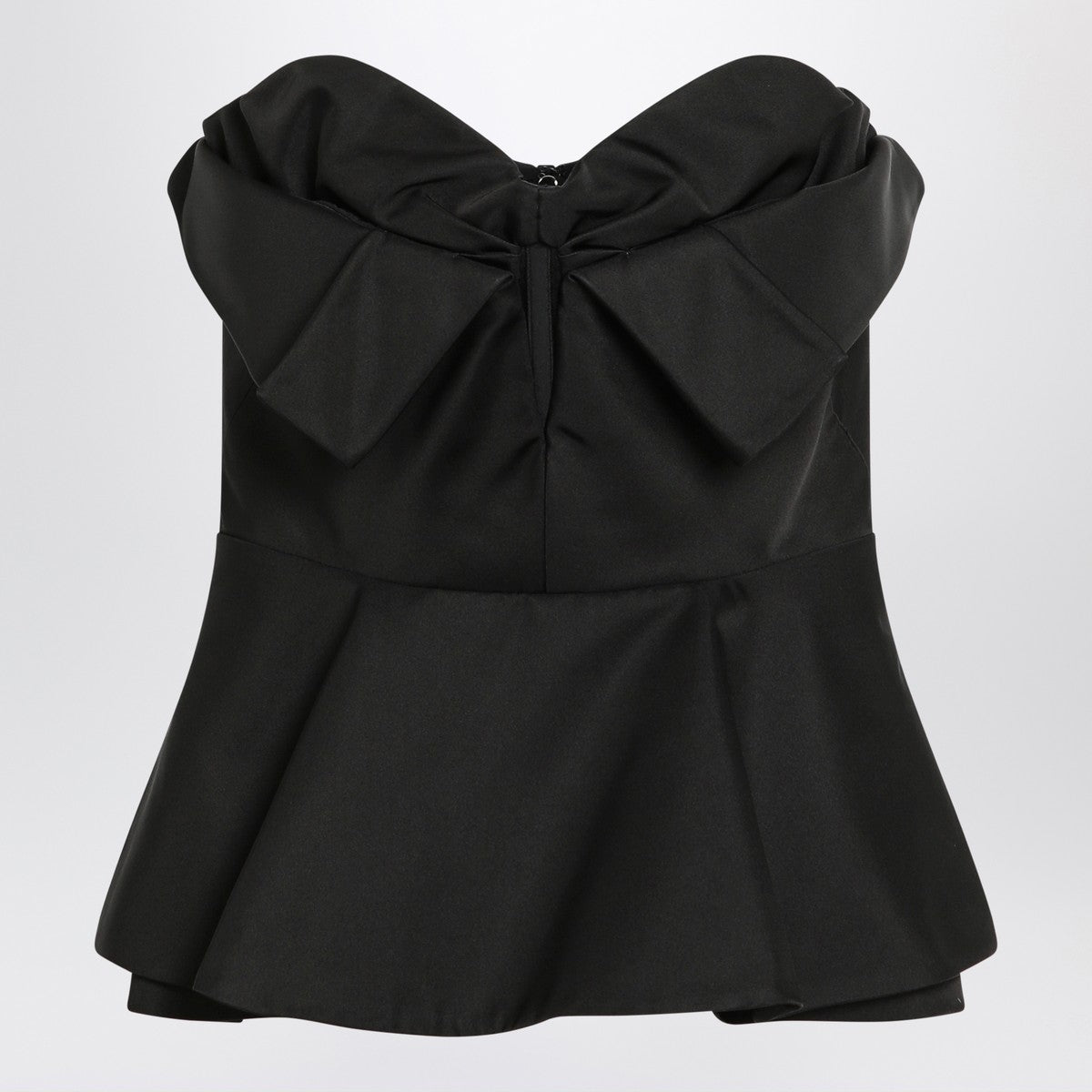 Alexander McQueen Black corset top in silk blend