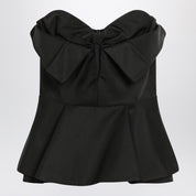 Alexander McQueen Black corset top in silk blend