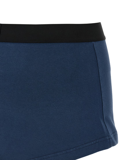 Balenciaga Cut Off Brief Skirt — Mini Skirt in Blue