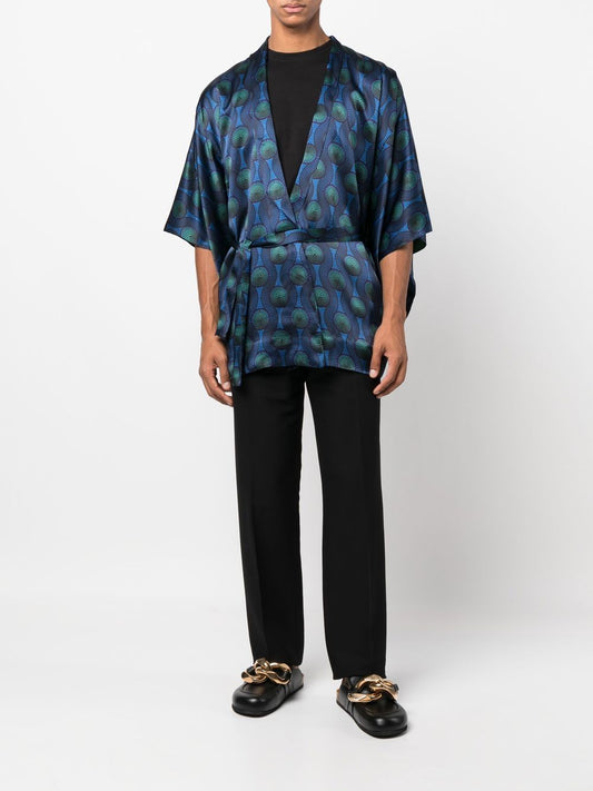 Robes Ozwald Boateng Veste en soie bleue