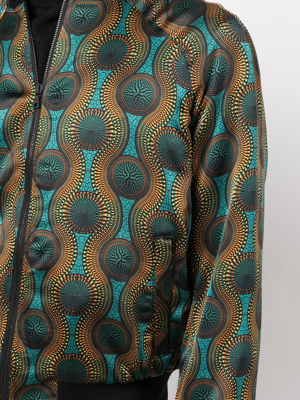 Ozwald Boateng Orange Silk Bomber Jacket