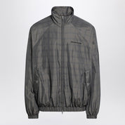 Veste zippée en nylon gris/bleu Balenciaga