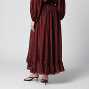 ZIMMERMANN Aster maxi skirt in Merlot