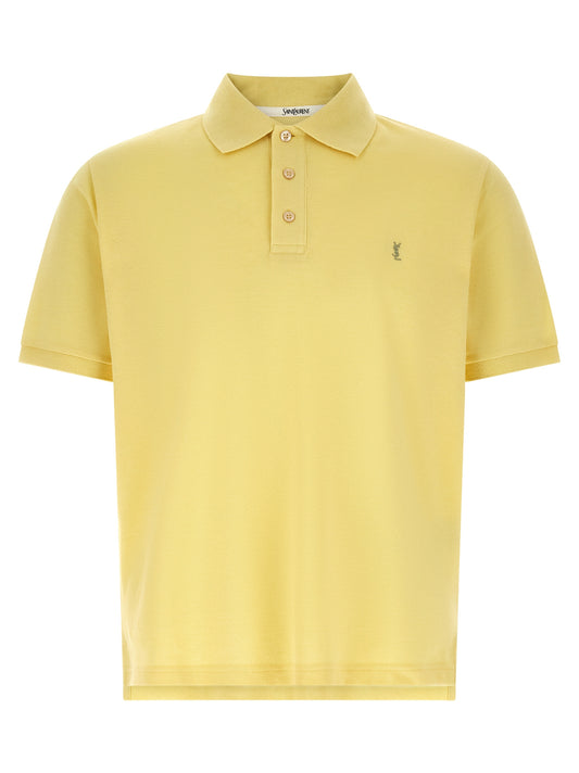 Saint Laurent Cassandre Polo Shirt — Yellow Men's Shirt