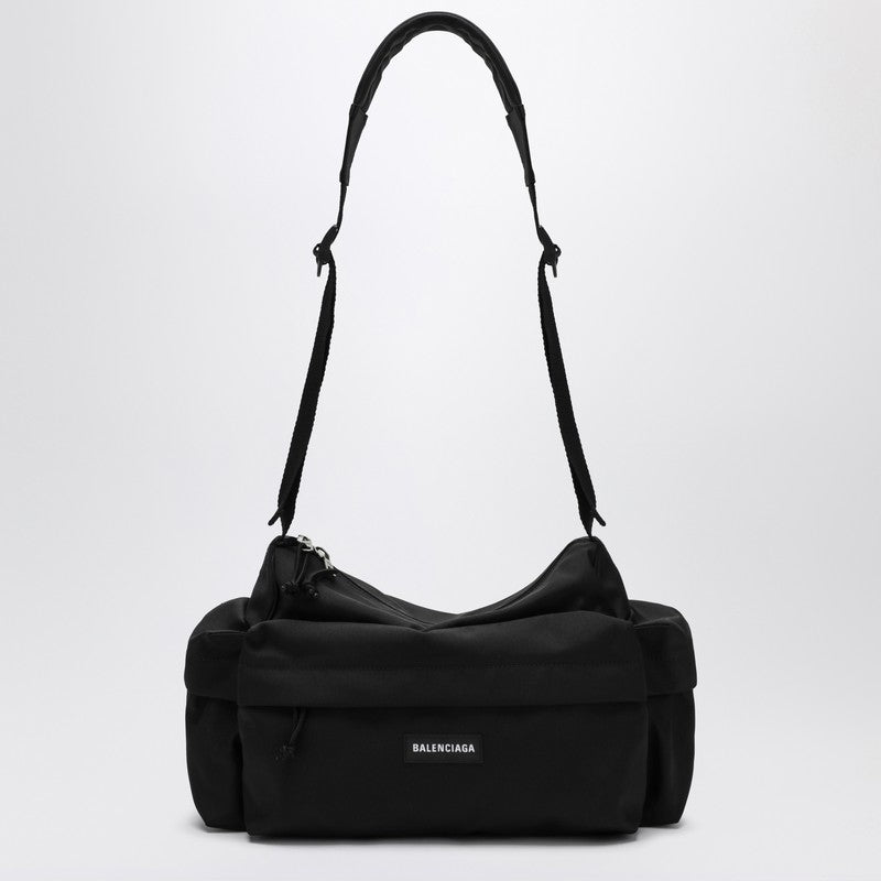 Petit sac de voyage en nylon noir Balenciaga