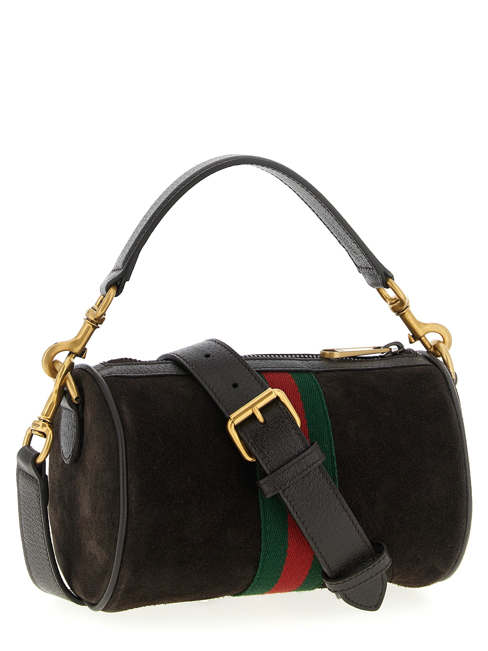 Gucci Ophidia Mini Handbag — Brown Suede & Leather