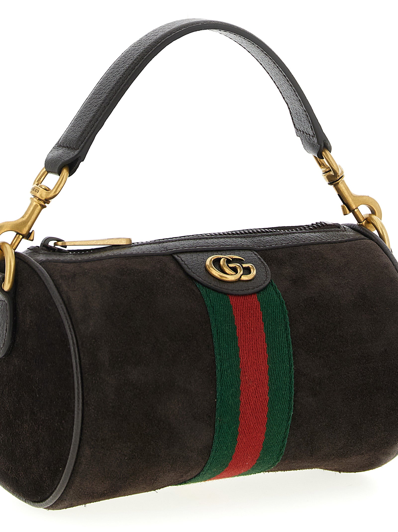 Gucci Ophidia Mini Handbag — Brown Suede & Leather