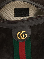 Gucci Ophidia Mini Handbag — Brown Suede & Leather