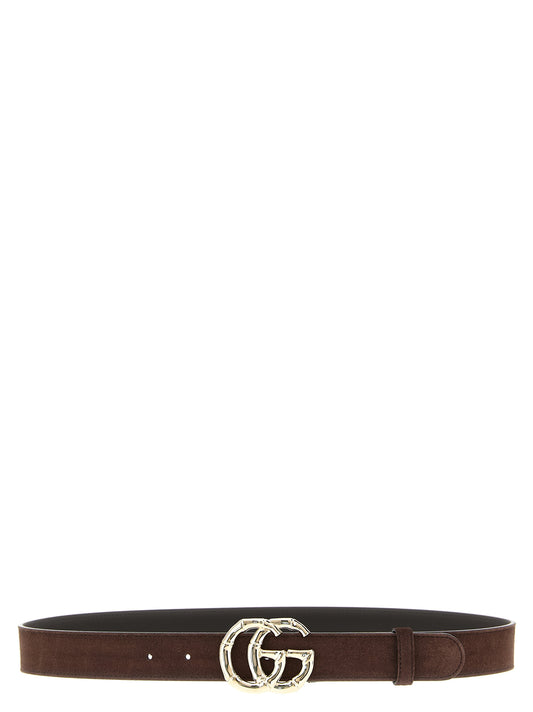Gucci GG Marmont Belt — Suede Double G 3cm