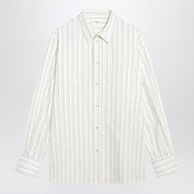 Chemise Cassandre blanche à rayures en coton Saint Laurent