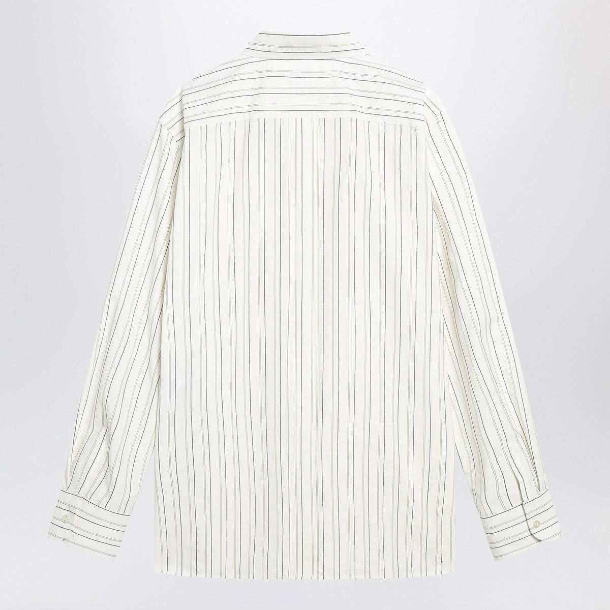Chemise Cassandre blanche à rayures en coton Saint Laurent