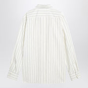 Chemise Cassandre blanche à rayures en coton Saint Laurent