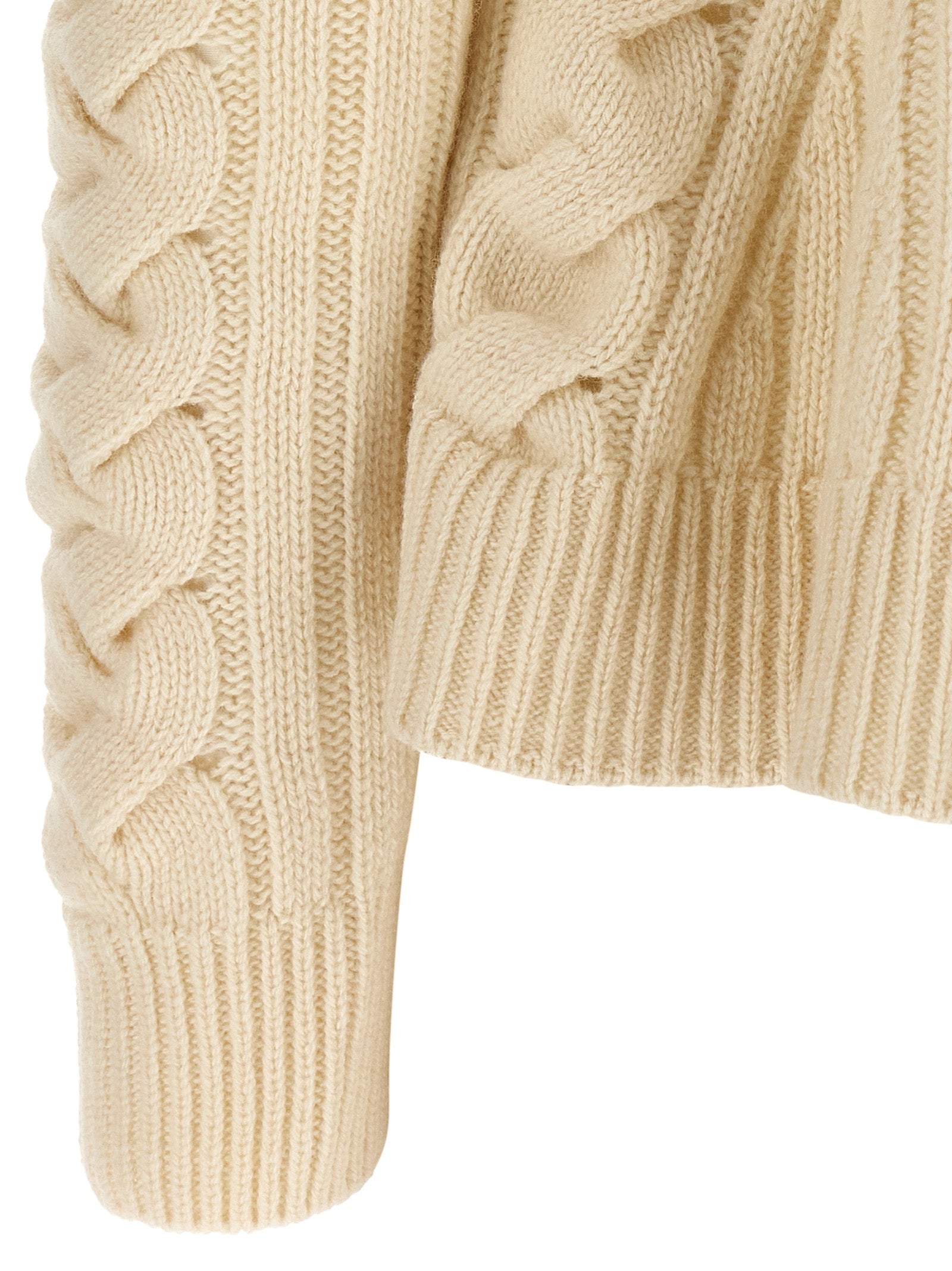 Alexander McQueen Peplum Cable Sweater - Knitwear (Beige)