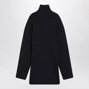 Balenciaga Pinched navy mini dress in wool and cotton