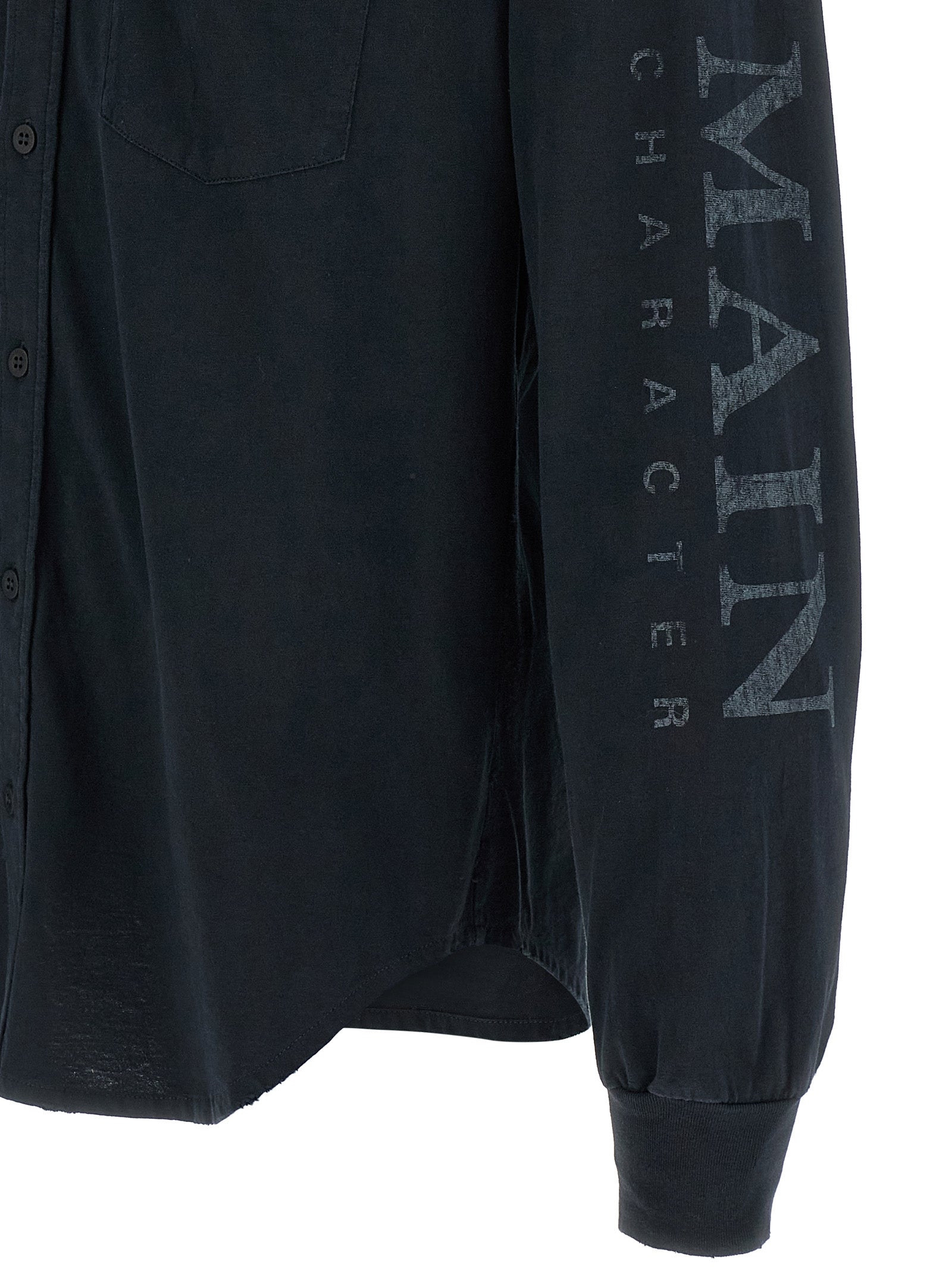 Balenciaga Shirt T-shirt for Men — Black Cotton Shirt Collar