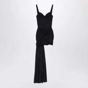 Balenciaga Black draped mini dress in jersey