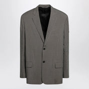 Balenciaga Khaki and brown gingham jacket