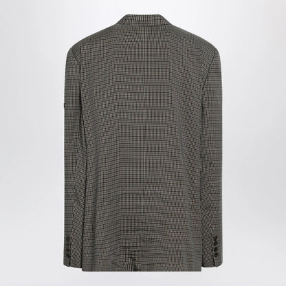 Balenciaga Khaki and brown gingham jacket