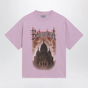 Balenciaga Women's Sacré Cœur T-shirt in jersey, old pink