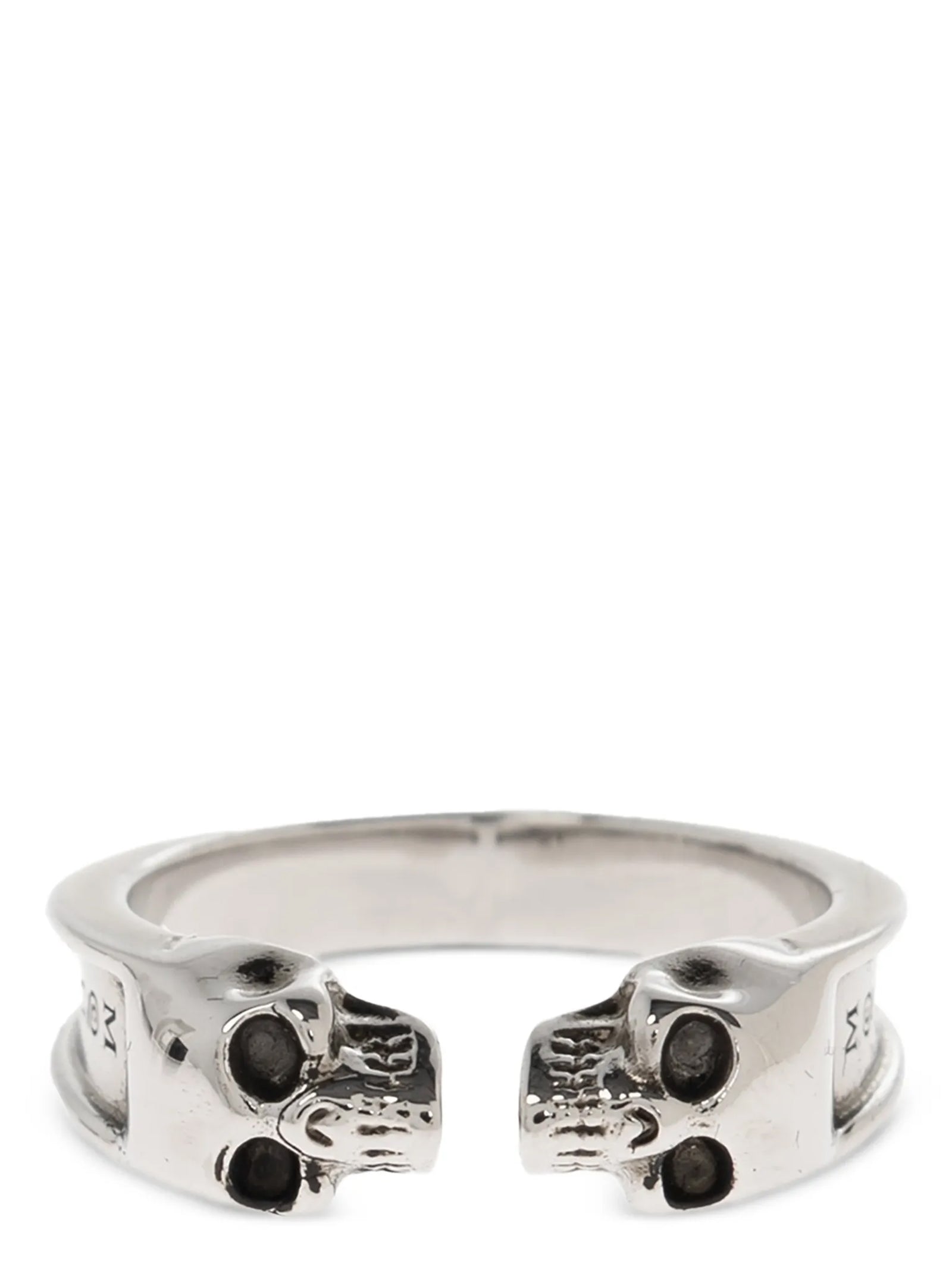 Alexander McQueen Thin Twin Skull Ring — Jewellery (Silver)