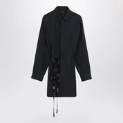 Balenciaga Short dress with floral waist belt