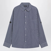 Balenciaga Oversize navy blue and white striped shirt