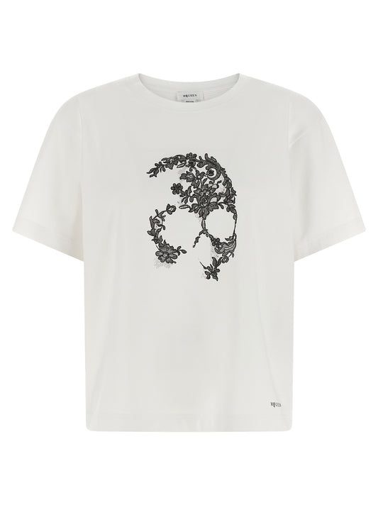 Alexander McQueen Skull T-shirt — Women's Topwear (White)