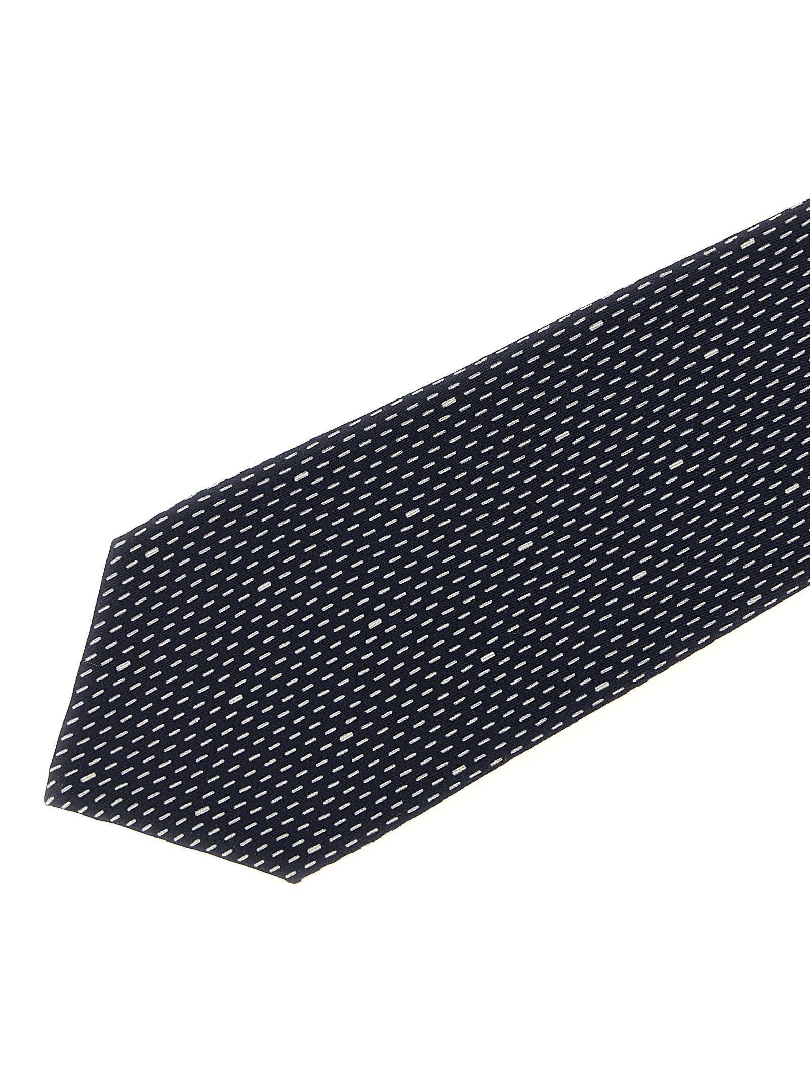 Saint Laurent Polka Dot Tie — Silk 7cm (Blue) | Aumifour