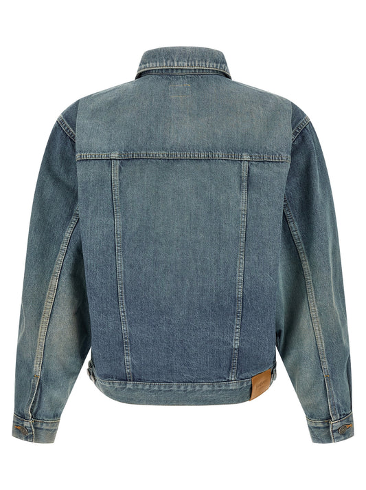 Saint Laurent Trucker Jacket — Men's Stone-Wash Denim